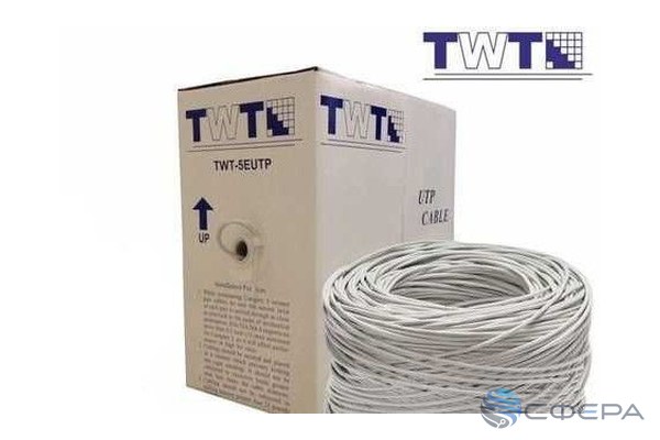 Кабель витая пара UTP cat5e CCA 4×2×0,5, бухта 305 м